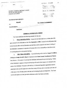 Criminal Scheduling Order (page 1)