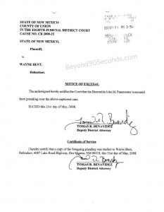Paternoster "Notice of Excusal"